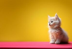 Siberisch kittens zijn perfect voor ansichtkaarten. ai generatief. foto