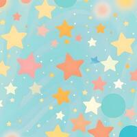een kleurrijk achtergrond met veel sterren en cirkels. generatief ai foto