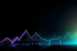 abstract achtergrond met diagram lijn. generatief ai foto