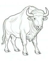kleur bladzijde van bizon. generatief ai foto