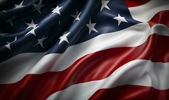 golvend Amerikaans vlag Verenigde Staten van Amerika kleding filmische elegant generatief ai foto