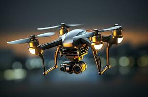 dar quadcopter met digitaal camera. generatief ai foto