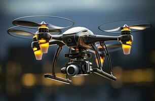 dar quadcopter met digitaal camera. generatief ai foto