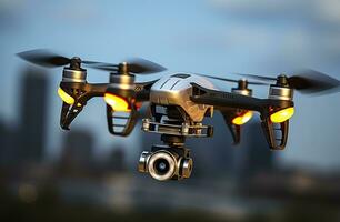 dar quadcopter met digitaal camera. generatief ai foto