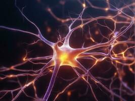 neuronen communiceren met elk andere gebruik makend van elektrochemisch signalen, zenuw cel, foto