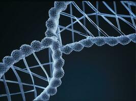 ai gegenereerd. dna gen schroef spiraal molecuul structuur foto