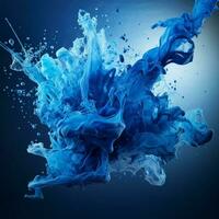 blauwe kleur splash foto