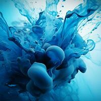 blauwe kleur splash foto