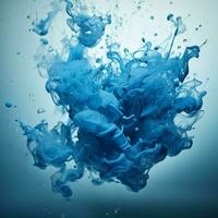 blauwe kleur splash foto