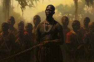 een dag van herinnering voor tot slaaf gemaakt afrikanen foto