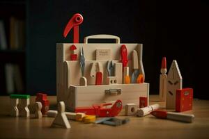 een speelgoed- gereedschap reeks voor streven Bouwers foto