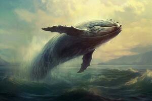 een walvis dolfijn of andere zee schepsel stoeien foto