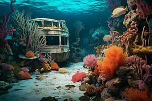 een onderwater- wereld met kleurrijk koraal riffen foto