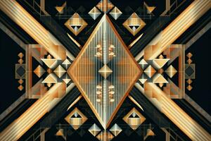 meetkundig vormen herhaald in symmetrisch patronen foto