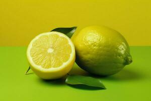 lim Aan citroen en limoen foto