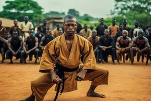 de elegant en krachtig bewegingen van Afrikaanse marti foto