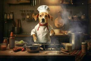 chef hond Koken voedsel foto