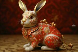 Chinese nieuw jaar konijn foto
