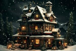 Kerstmis huis samenstelling foto