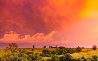 Kentucky platteland bij zonsondergang foto