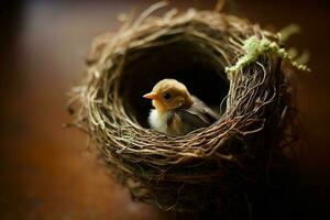 schattig vogel nest foto