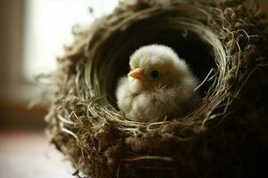schattig vogel nest foto