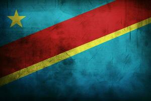 vlag behang van democratisch republiek van de Congo foto