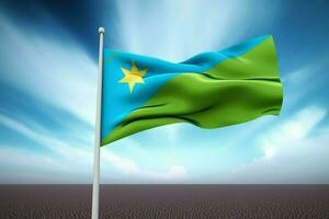vlag behang van Djibouti foto