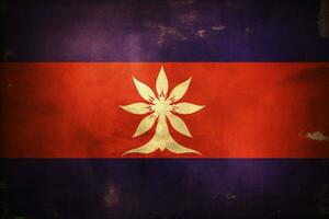 vlag behang van Laos foto