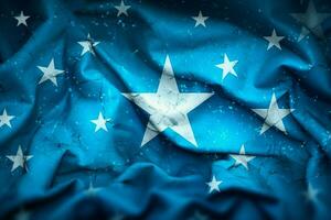vlag behang van Micronesië foto