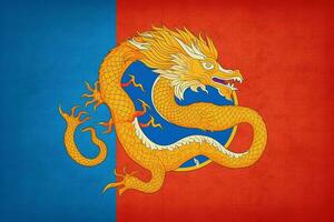 vlag behang van Mongolië foto