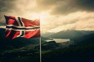 vlag behang van Noorwegen foto