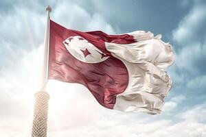 vlag behang van qatar foto