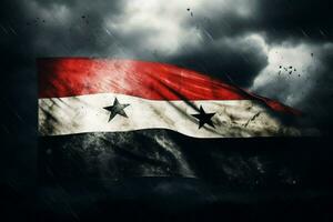 vlag behang van Syrië foto