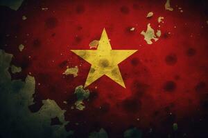 vlag behang van Vietnam foto