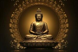 gaut Boeddha vesak purnima standbeeld symbool van vrede foto
