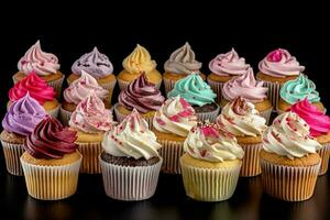 foto van cupcakes met Nee achtergrond