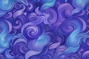 Purper en blauw behang met een swirly ontwerp foto