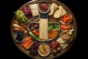 een seder bord foto