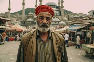 Turk persoon Turks stad foto