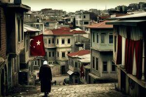 Turk persoon Turks stad foto