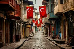 Turk persoon Turks stad foto