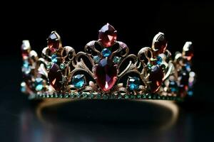 vrouw luxueus tiara sieraden foto