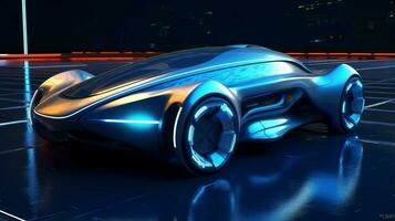 een futuristische auto met een futuristische ontwerp foto