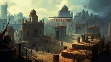 een poster voor een spel gebeld de stad van de dood foto