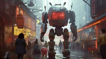 een poster voor een wetenschap fictie spel gebeld de robot foto