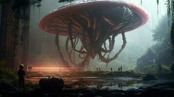 een poster voor een wetenschap fictie spel gebeld buitenaards wezen foto