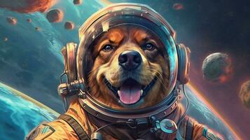 een poster voor een video spel gebeld ruimte hond foto