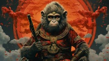 een poster voor de aap koning foto
