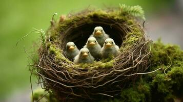 schattig vogel nest foto